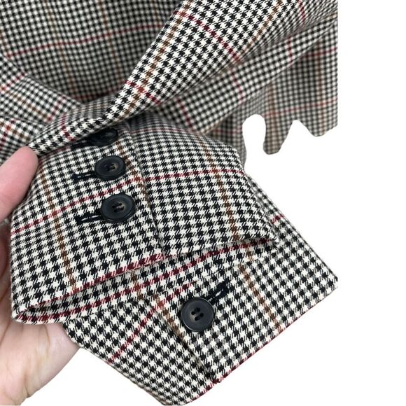 TROUVE Brown Micro Plaid Boyfriend Blazer Size S - Picture 7 of 8